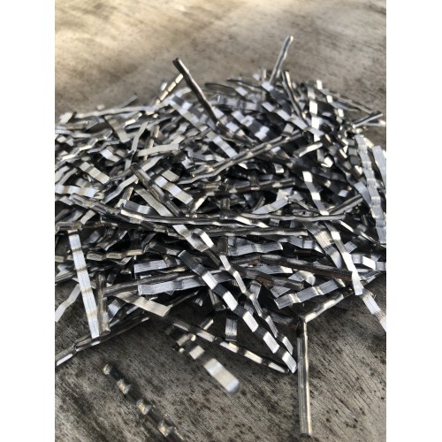 Фибра стальная листовая 0.3х35 мм для бетона